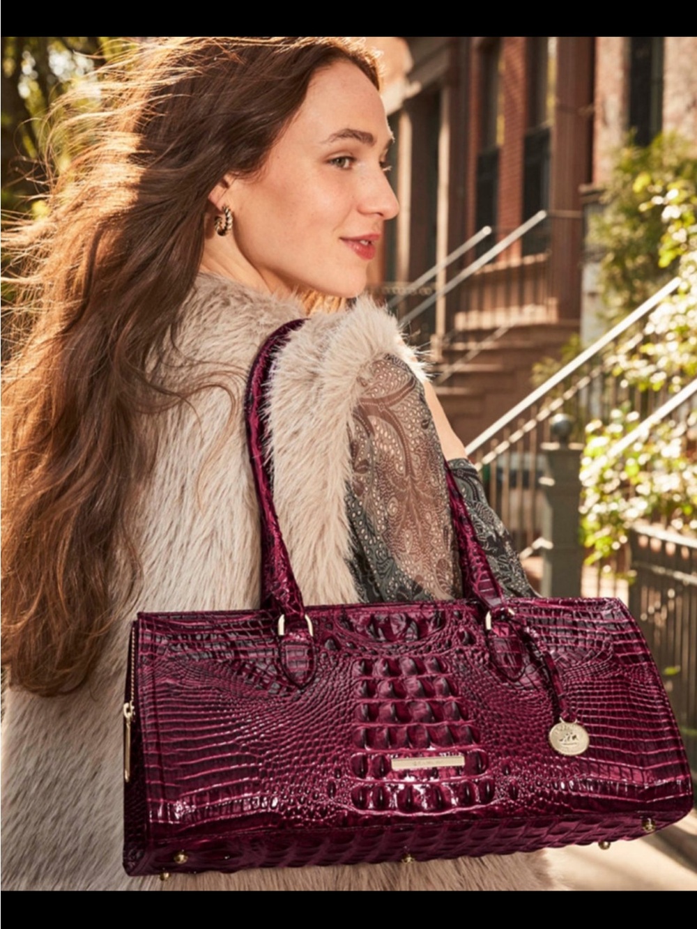 Brahmin sophie cherry lacquer and Veronica wallet